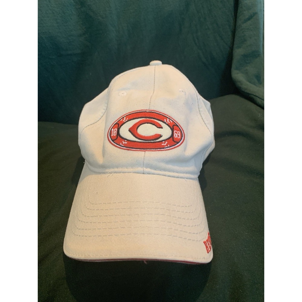 VTG Cincinnati Reds Hat MLB Drew Pearson Genuine Merchandise 1869 Dad Cap White